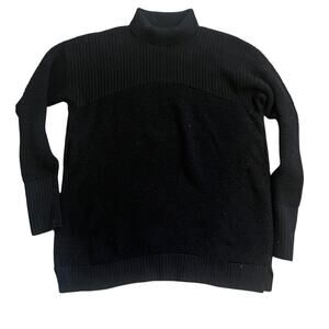 lululemon turtle neck sweater black size 12